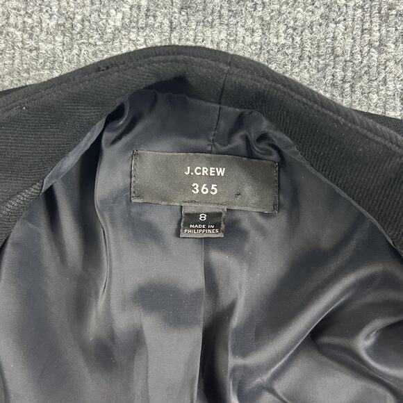 J Crew Blazer Womens 8 365 Going Out Stretch Twill Black Minimalist Casual Work - Picture 6 of 11